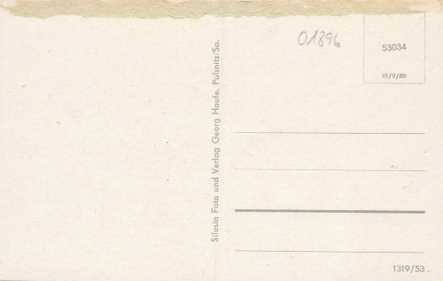 01896 Pulsnitz Ernst Thälmann Platz mit Apotheke * 1953