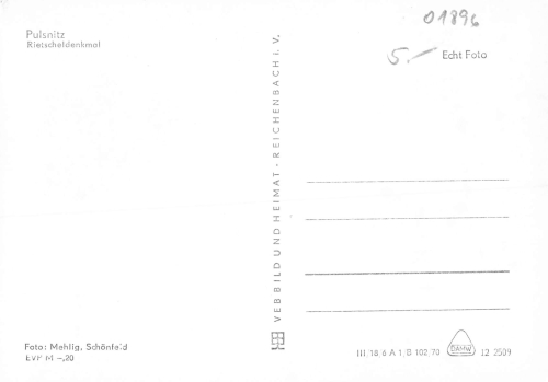 01896 Pulsnitz Rietscheldenkmal * 1970