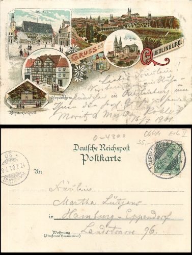 Quedlinburg chromolithograph o 16.07.1901