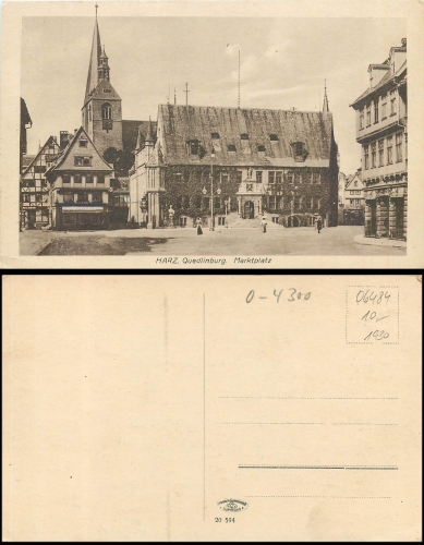 Quedlinburg Marktplatz * ca. 1930
