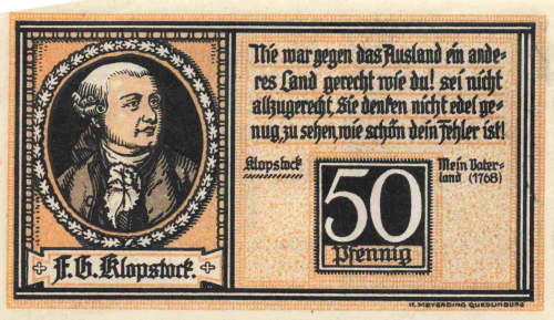 Quedlinburg Notgeldschein 50 Pfennig 1921