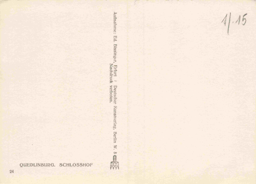 Quedlinburg Schlosshof * um 1940