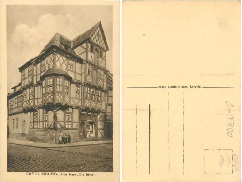 Quedlinburg Die Börse *ca. 1920