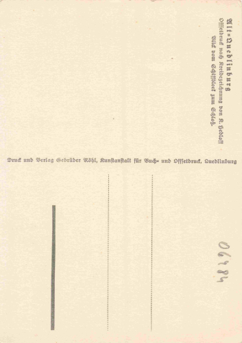 Quedlinburg Künstlerkarte Hebloff * um 1930