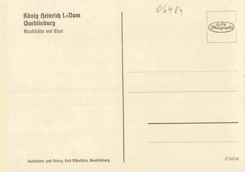 Quedlinburg Dom Grabstätte * um 1940