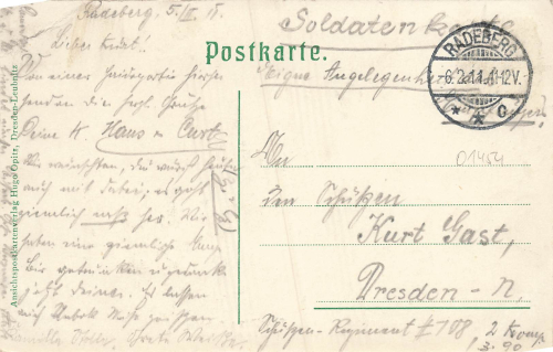01454 Talmuehle Radeberg Franz Mueller  o 1911