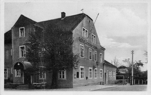 01454 Ullersdorf Radeberg Gasthof Schmiede Schaenke Max Naether o 1936