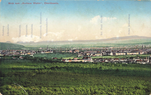 01445 Oberloessnitz Radebeul vom Kurhaus Wettin o 1951 (Karte ist um 1920)