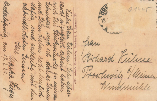 01445 Oberloessnitz Radebeul mit Bismarckturm o 1921