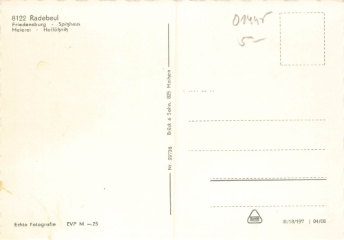 01445 Radebeul Friedensburg Spitzhaus Meierei Hofloessnitz * 1968