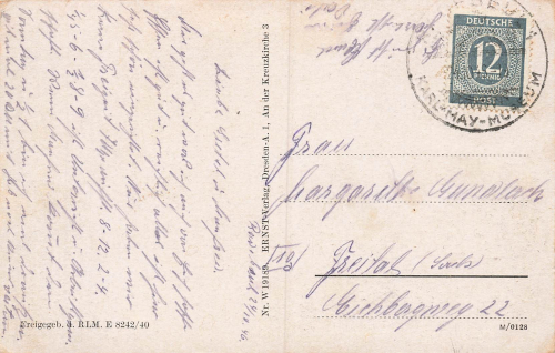01445 Radebeul im Winter o 1946