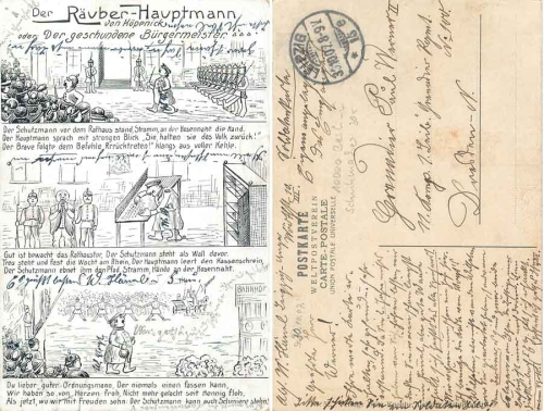 Köpenick  Berlin "der Räuber Hauptmann von Köpenick" Schumacher Voigt o 30.10.1907
