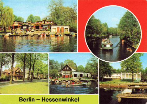 Rahnsdorf Berlin Hessenwinkel Mehrbildkarte o 1989