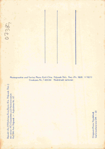 07389 Ranis Burg * 1951