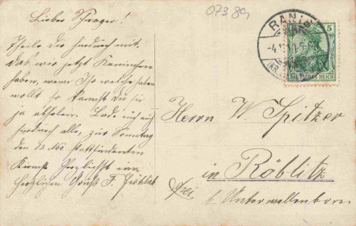 07389 Ranis Fachwerkhaus Echtfotokarte o 1911