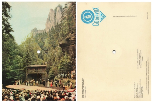 Rathen Felsenbuhne Jagerchor from Freischutz Record card Colorvox around 1960