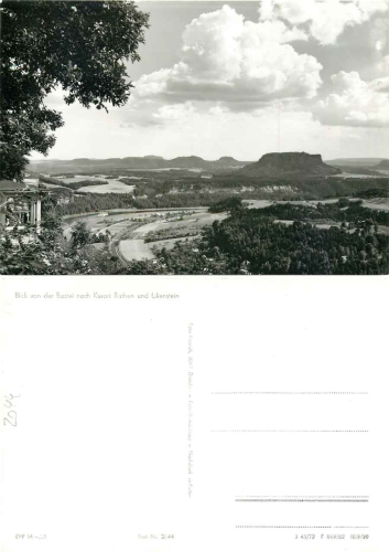 01847 Rathen von der Bastei mit Lilienstein *1972