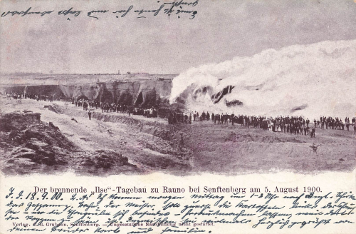 01968 Rauno Grube Ilse Senftenberg Tagebaubrand am 5.8.1900