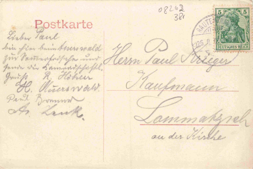 08262 Rautenkranz Illerts Restaurant Waldfrieden o 26.8.1910
