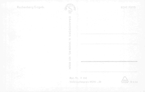 Rechenberg-Bienenmühle Erzgebirge Erbgerichts-Gasthof * 1966