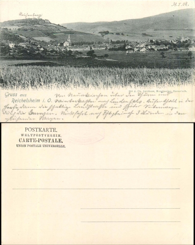 Reichelsheim Odenwald gebr. 31.08.1908