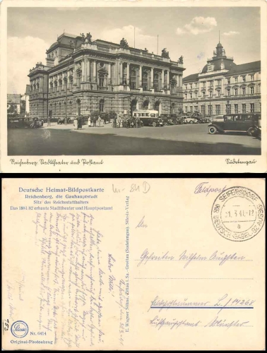 Reichenberg City Theater and Post Office Sudetengau o 31.3.1941