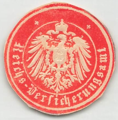 Reich insurance chamber seal stamp around 1900