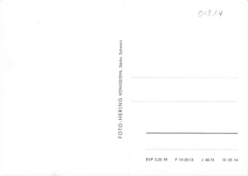 01814 Reinhardtsdorf Saxon Switzerland Restaurant Wolfsberg * 1973