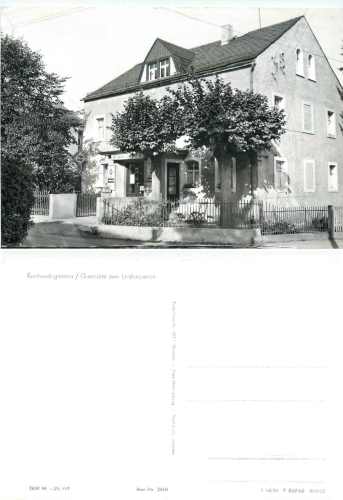 01768 Reinhardtsgrimma Glashutte Gasthaus Lindengarten *1978 Hanich2418