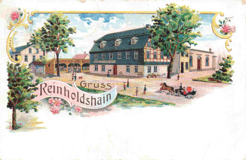 Reinholdshain Glauchau Gasthof Litho o 1912