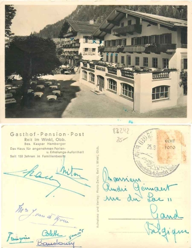 83424 Reit im Winkl Gasthof Pension Post o 25.8.1950