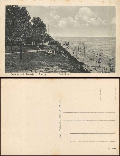 Rewahl Pomerania district Greifenberg bathing beach * around 1920