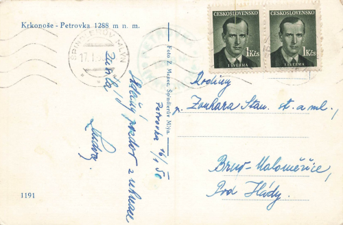 Petrovka Riesengebirge Krkonose o 1950