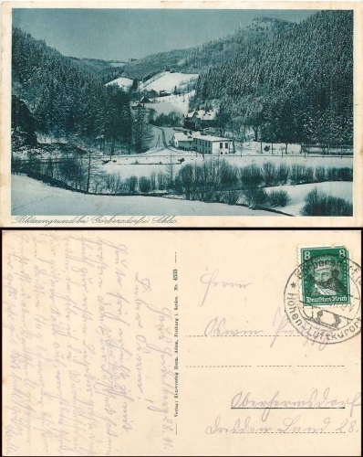 Riesengebirge Görbersdorf Blitzengrund o 28.11.1928