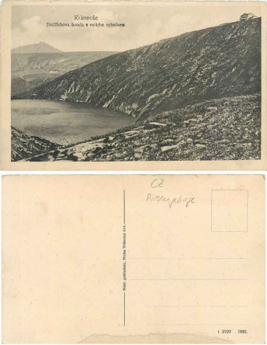 Riesengebirge Jindrichova bouda velkym rybnikem * ca. 1920