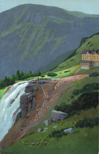 Riesengebirge Elbfall Künstlerkarte Morgenstern Schlesien * um 1910