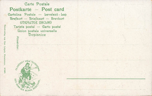 Giant Mountains, balaclava, artist's postcard by Paul Rudolf Linke, Silesia * circa 1900