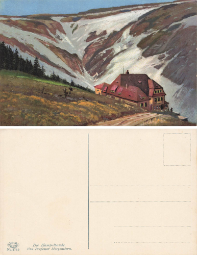 Giant Mountains The Hampelbaude Artist Card Morgenstern No. 3762 * around 1910