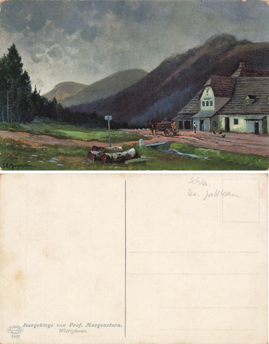 Giant Mountains Wittighaus artist map Morgenstern No. 3707 * around 1910