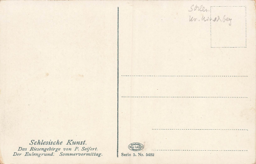 Riesengebirge Eulengrund Künstlerkarte P. Seifert Schlesien * um 1910