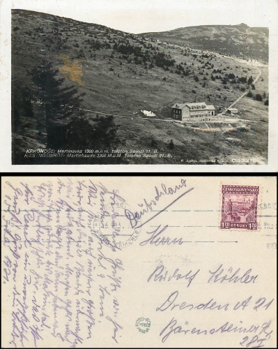 Riesengebirge Martinbaude o16.07.1931 Sudeten Kreis Hohenelbe