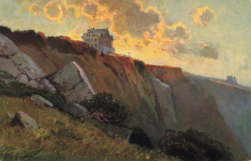 Riesengebirge Prinz Heinrich Baude Künstlerkarte Morgenstern Schlesien Księcia Henryka * um 1910