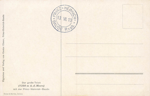 Riesengebirge Prinz Heinrich Baude Künstlerkarte Morgenstern Schlesien Księcia Henryka * um 1910