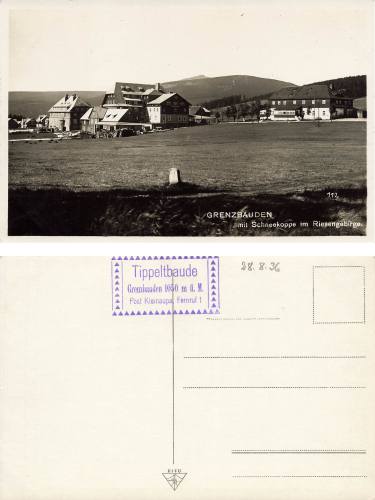 Tippelbaude Grenzbauden Riesengebirge Schlesien  * 1936