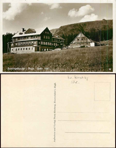 Giant Mountains Schlingelbaude District Hirschberg * approx. 1930