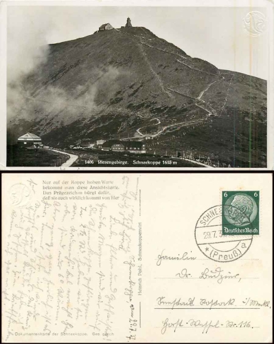 Giant Mountains Snezka o July 29, 1937
