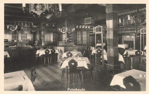 Peterbaude Interior view Giant Mountains Sudetenland * 1941