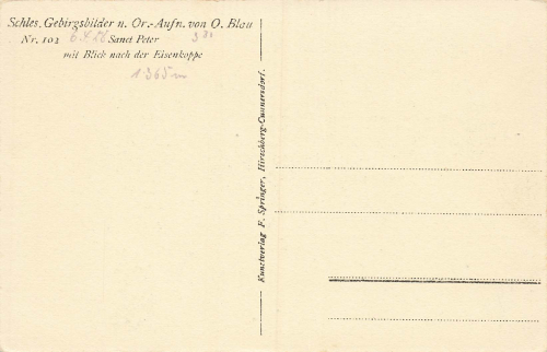 Sankt Peter Restaurant Annenruhe Riesengebirge Sudetengau * 1928