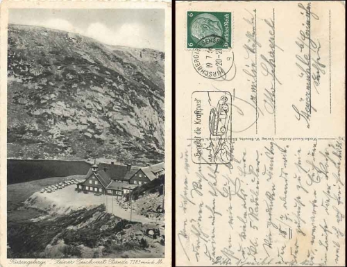 Riesengebirge district of Hirschberg Small pond with hut o 19.7.1936