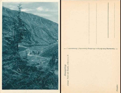 Giant Mountains Small pond with hut * approx. 1920